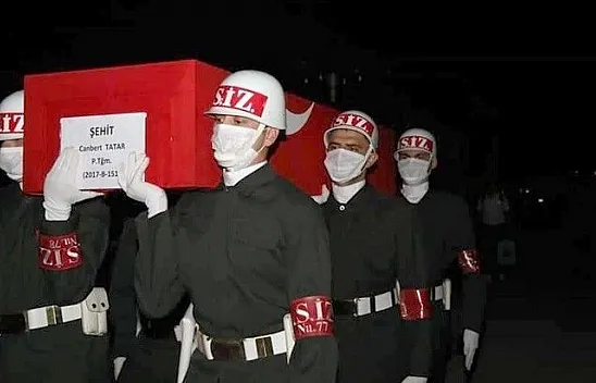 İdlib şehidi Teğmen Tatar'ın naaşı Elazığ'a getirildi
