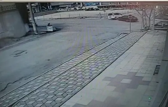 Kaza anı kameralara işte böyle yansıdı
