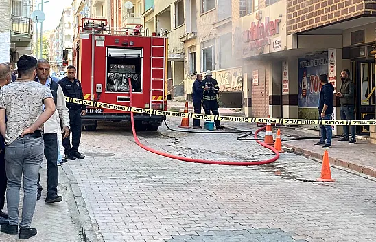 Korku dolu anlar! İş yerinde tüp patladı
