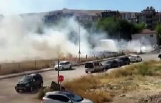 Otluk alanda korkutan yangın