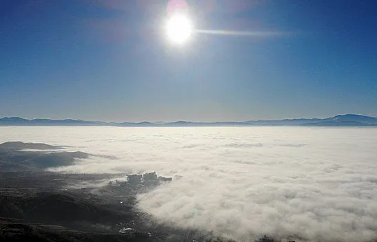 Sisle kaplı Elazığ'dan muhteşem görüntüler