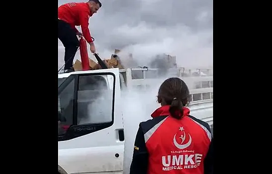 UMKE bu kez yangına müdahale etti