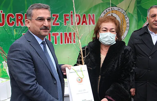 Üreticilere dut fidanı dağıtıldı