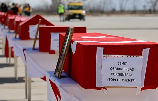 11 şehit Elazığ'dan törenle Ankara'ya uğurlandı