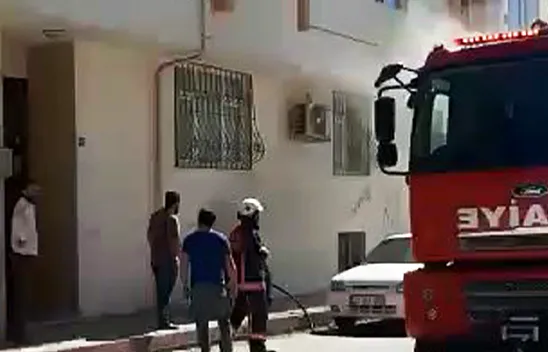 Elazığ'da 5 katlı binada yangın!