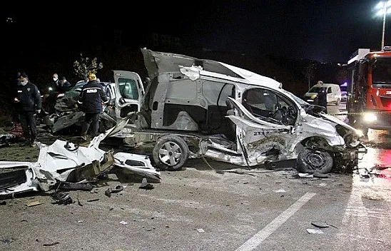 Kaza yerinden görüntüler