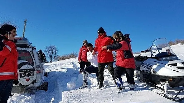 Kar motoruyla hasta kurtarma operasyonu
