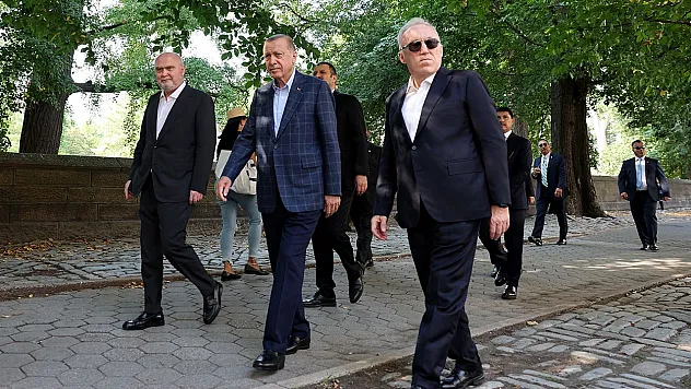 Cumhurbaşkanı Erdoğan, Central Park'ta yürüyüş yaptı
