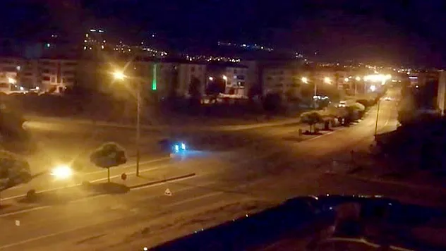 Drift atan sürücü kameralara yansıdı