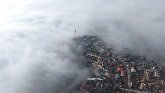 Sis tabakası dron ile görüntülendi