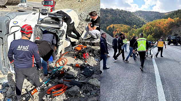 Tunceli'de mikser kazası!