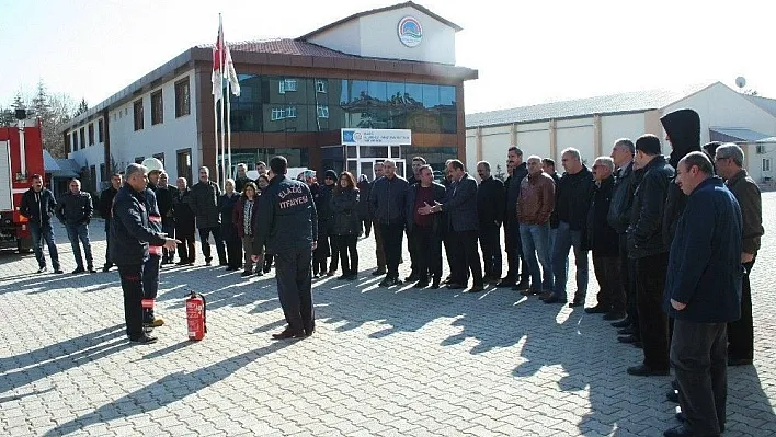 Elazığ'da yangın eğitimi