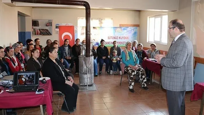 Kadın çiftçilere hijyenik süt üretimi kursu
