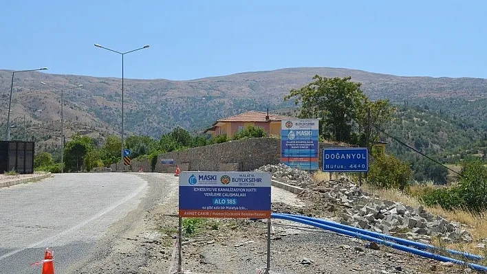 Doğanyol'un içme suyu ve kanalizasyon altyapısı tamamen yenilendi
