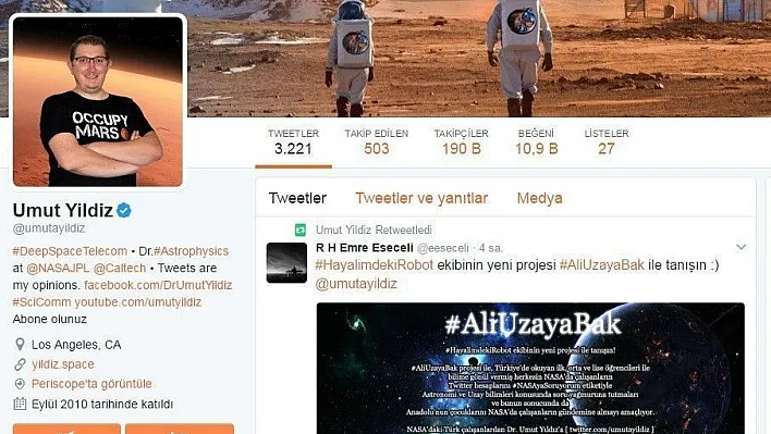 'Ali Ata Değil Uzaya Baksın'
