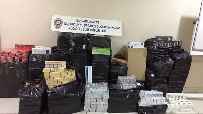 Kahramanmaraş'ta 11 bin 400 paket kaçak sigara ele geçirildi
