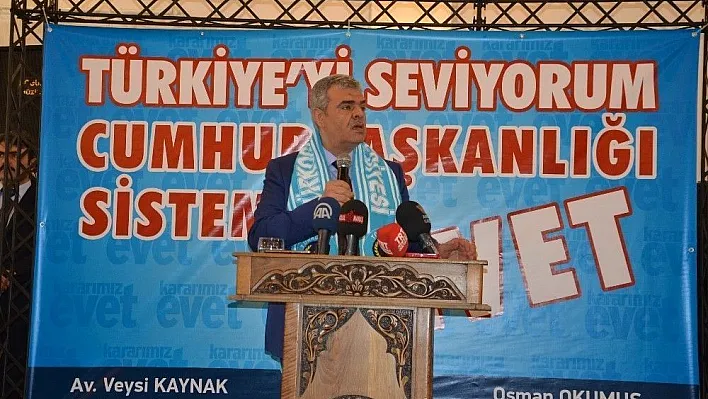 Başbakan Yardımcısı Kaynak, referandum kampanyasına Türkoğlu'ndan başladı