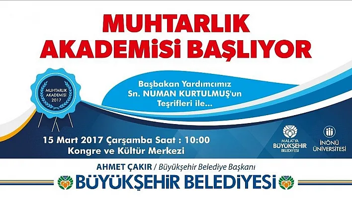 'Muhtar Akademisi' Çarşamba günü başlıyor
