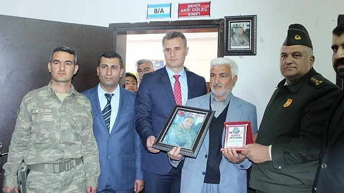 Şehit Akif Güleş'in ismi köy okulunda yaşatılacak
