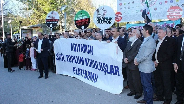 İdlip'teki saldırılara Adıyaman'dan tepki
