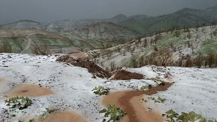 Adıyaman'a dolu  yağdı
