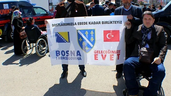 Bosnalı gazilerden 'evet'e destek
