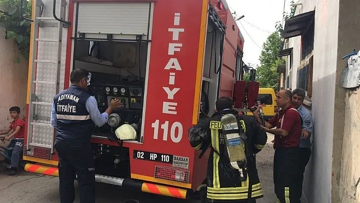Suriyelilerin kaldığı evde yangın
