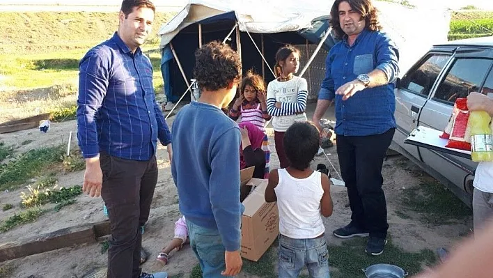 Bismil'de yoksul ailelere gıda paketi yardımı
