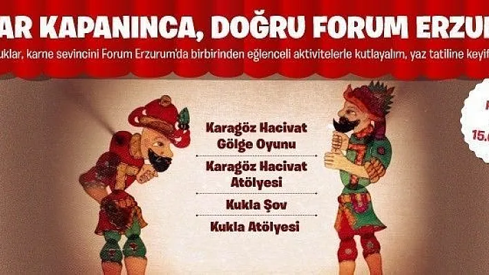 Karnelerini alan öğrenciler, Forum Erzurum'da yaza keyifli bir giriş yapacak
