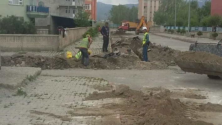 Pasinler'de doğalgaz şebekesi kazı çalışmaları başladı
