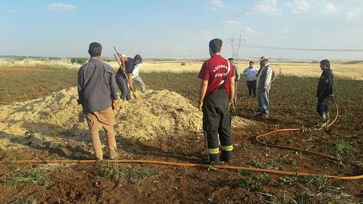 Adıyaman'da saman yangını
