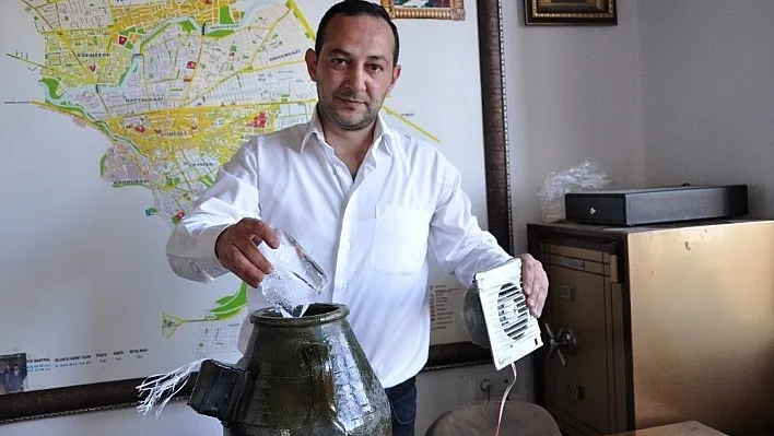 Soba ustası 'küp klima' yaptı
