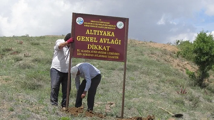 Avlak alanlara ikaz tabelası konuldu