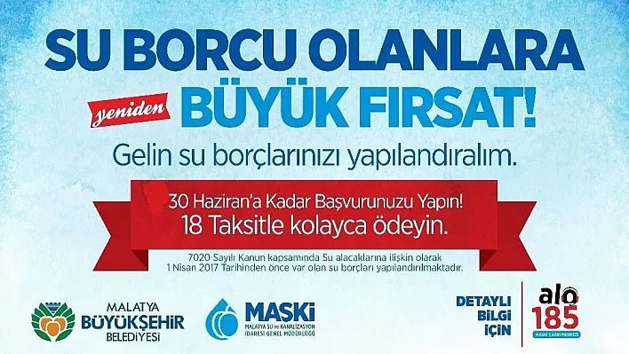 Su borçları yeniden taksitlendiriliyor
