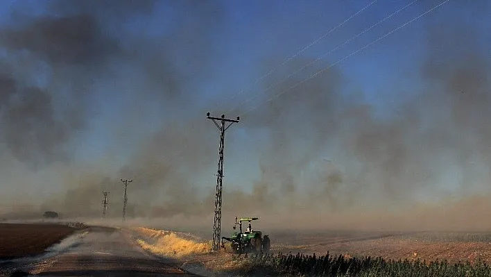 Adıyaman'daki anız yangını 15 saat sonra söndürüldü
