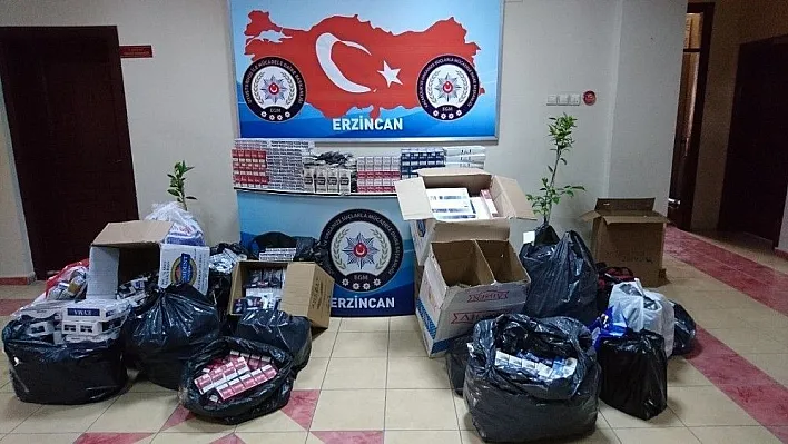 Erzincan'da kaçak sigara operasyonu
