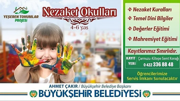 Nezaket okullarına kayıtlar başladı
