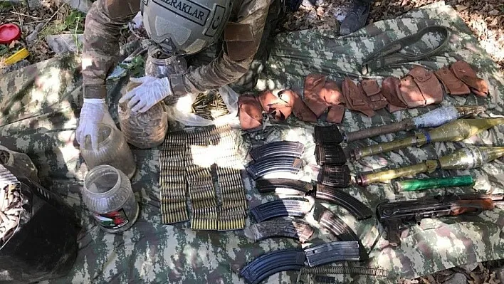 Bingöl'de 16 sığınak ve çok sayıda mühimmat ele geçirildi