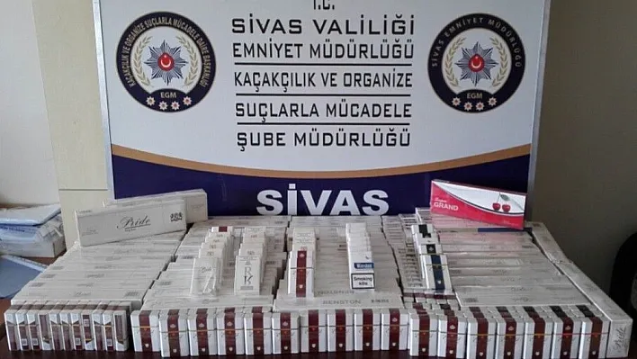 Sivas'ta kaçak sigara operasyonu
