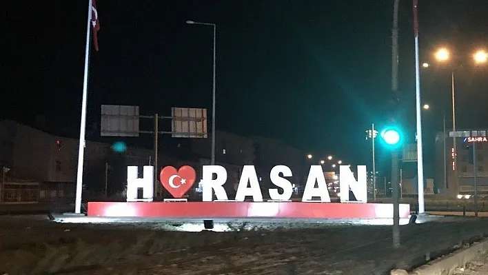 Horasan ilçe girişine yeni düzenleme
