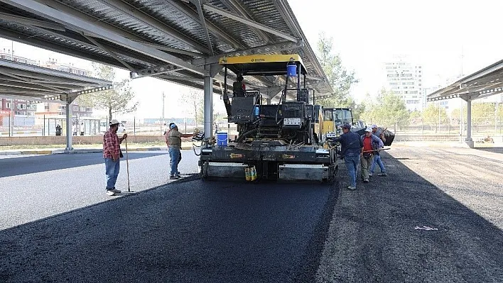 Otogar yerleşkesi asfaltlandı
