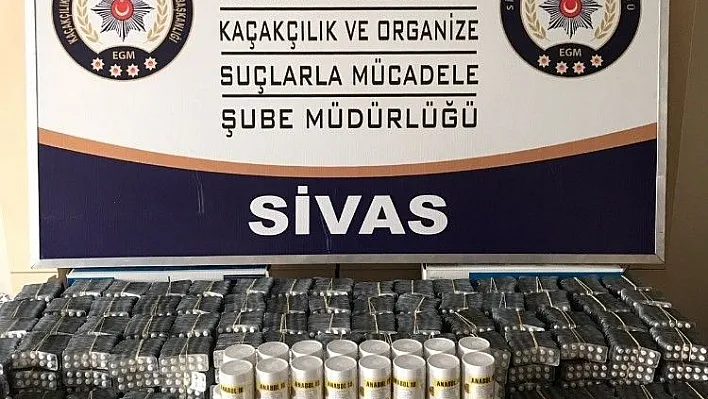 Sivas'ta yasaklanmış cinsel uyarıcı hap ele geçirildi
