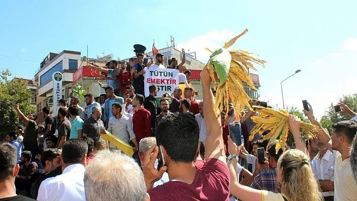 Adıyaman'da tütüncülerin eylemi sürüyor

