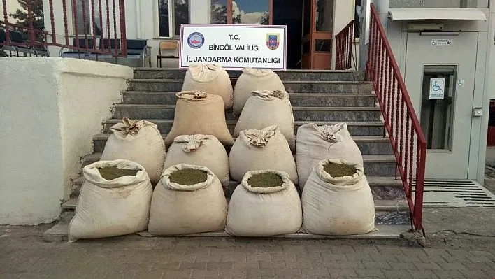 Bingöl'de 405 kilogram esrar yakalandı
