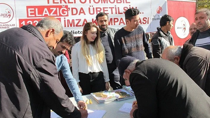 Yerli otomobilin Elazığ'da yapılması için imza kampanyası