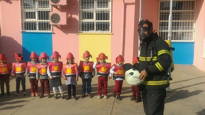 Kahta Sabiha Gökçen Anaokulunda yangın tatbikatı
