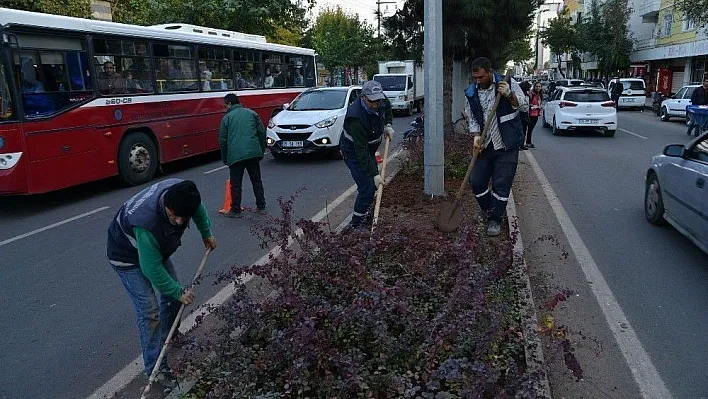 Sunay Caddesinin peyzajı yenilendi

