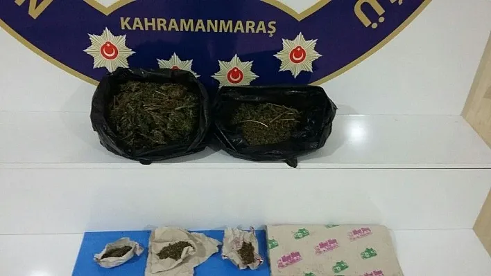 Kahramanmaraş'ta dönercide esrar ele geçirildi
