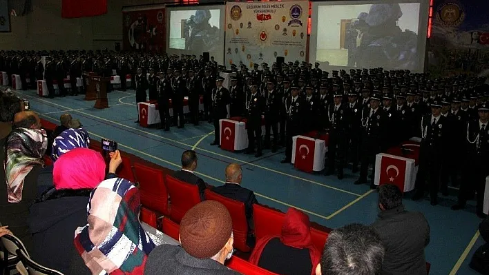 Erzurum'da polislerin mezuniyet coşkusu
