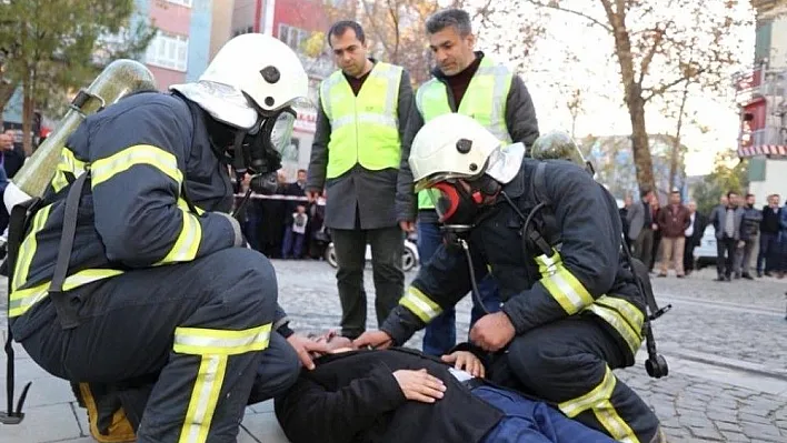 Adıyaman Belediyesinde yangın tatbikatı
